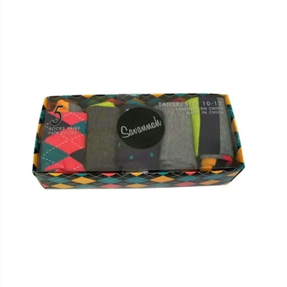 🧿 3 for $33 🧿 Savannah - (5 Pack) Mens Luxury Sock Set (Size 10-13)